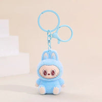 Shop Labubu Mini Keychain Plush Toy - blue