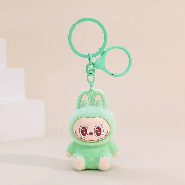 Shop Labubu Mini Keychain Plush Toy - green