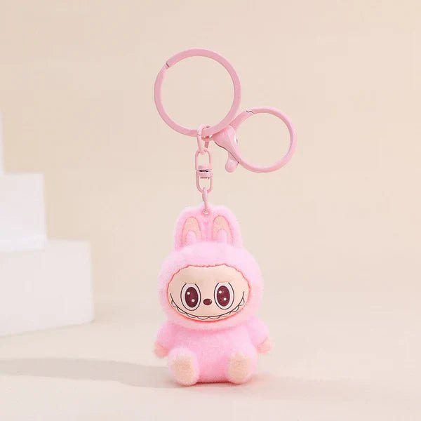 Shop Labubu Mini Keychain Plush Toy - pink