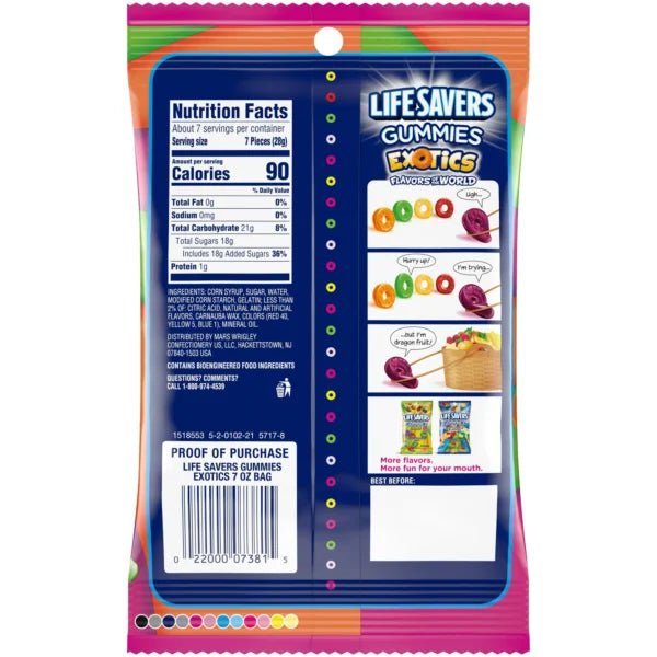Shop Life Savers Exotics Flavours Of The World Gummies USA - 7oz (198g) -