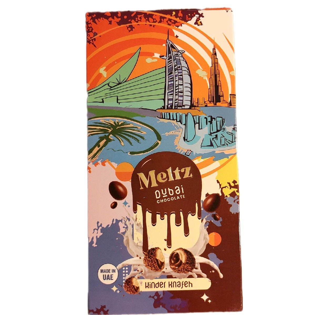 Shop Meltz Pistachio Dubai ORIGINAL Chocolate Bar 192g - Kinder Knafeh (192g)