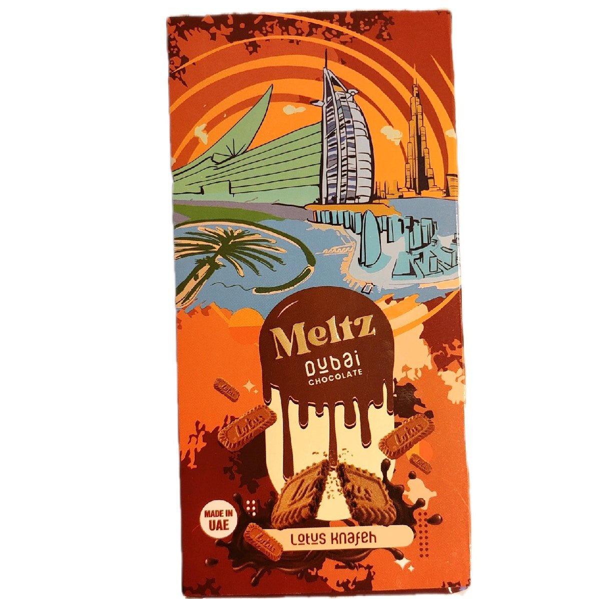 Shop Meltz Pistachio Dubai ORIGINAL Chocolate Bar 192g - Lotus (Biscoff) Knafeh (192g)