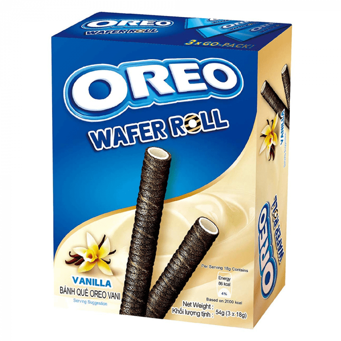 Shop Oreo Vanilla Wafer Rolls 54g -