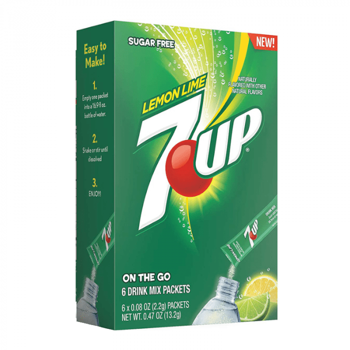 Shop 7up Singles To Go Lemon Lime Drink Mix USA - 0.48oz (13.2g) - Single Pack