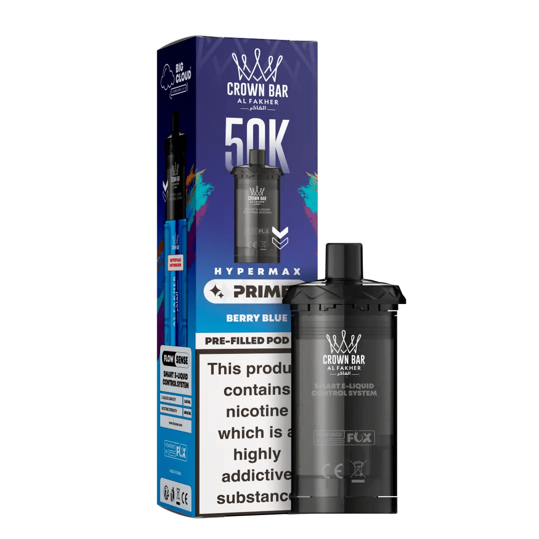Shop Al Fakher Hypermax Prime 50K Prefilled Pods - Berry Blue