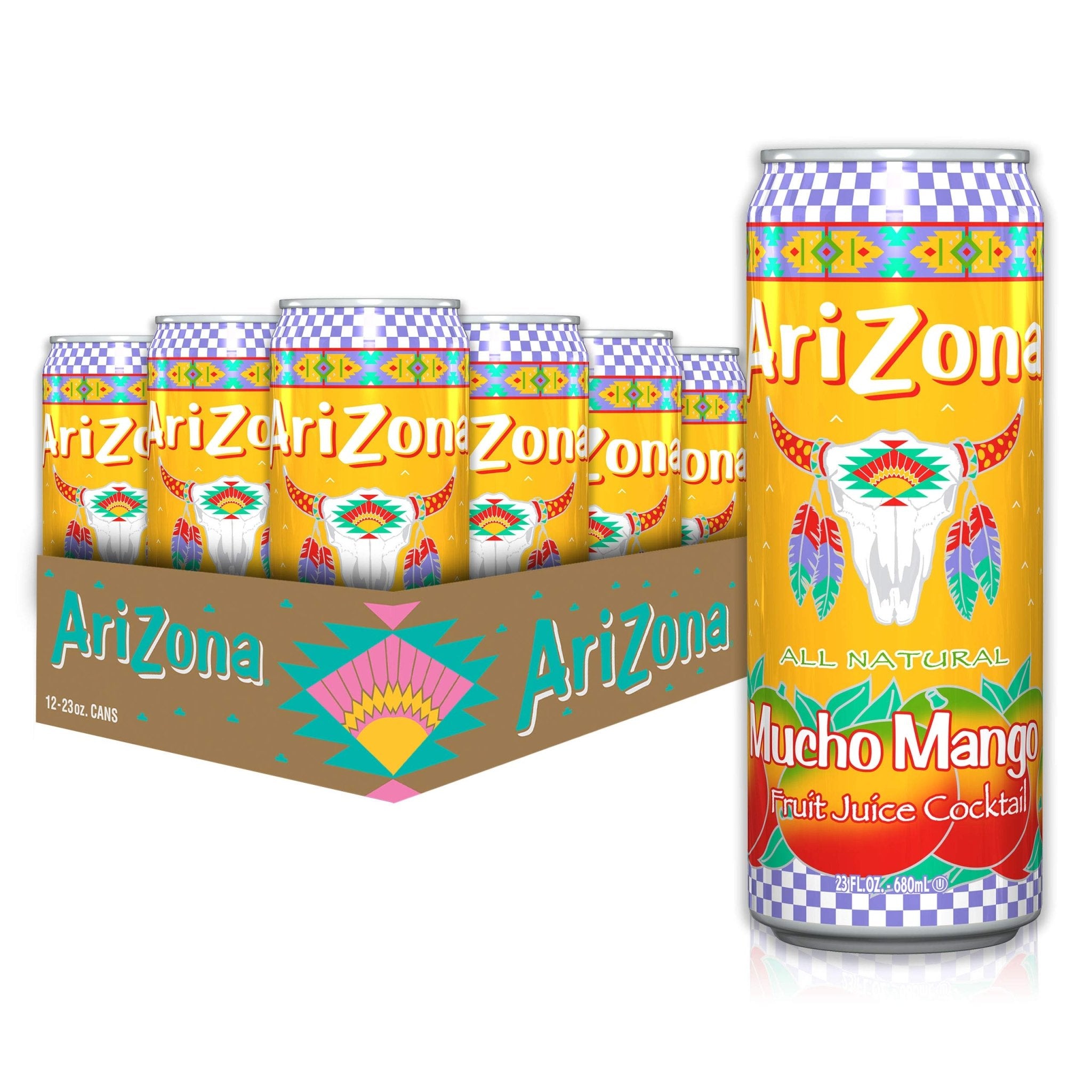 Shop Arizona Mucho Mango USA Cans 22fl.oz (650ml) - 24 - pack