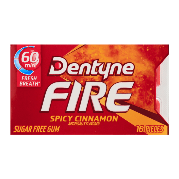Shop Dentyne Fire Split 2 Fit Cinnamon (16 Pieces) - Single pack