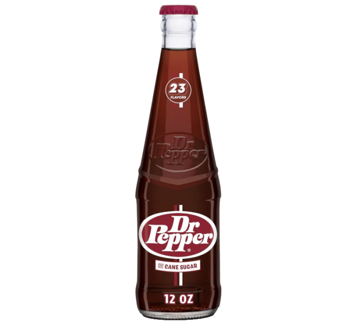 Shop Dr Pepper Real Sugar Glass Bottle (355ml) - 