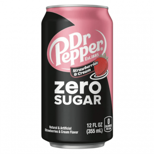 Shop Dr Pepper Strawberries & Cream Zero Sugar 12oz (355ml) - Single Can