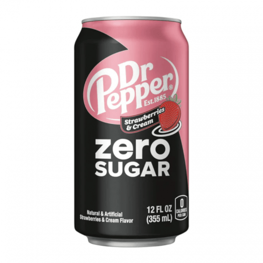 Shop Dr Pepper Strawberries & Cream Zero Sugar 12oz (355ml) - Single Can