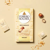 Shop Ferrero Rocher White Chocolate Hazelnut Chocolate Bar (90G) - Single Bar