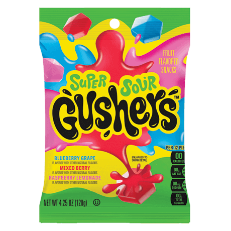 Shop Fruit Gushers Super Sour Berry Flavour Peg bag - 4.25oz (120g) (Gluten Free) - 