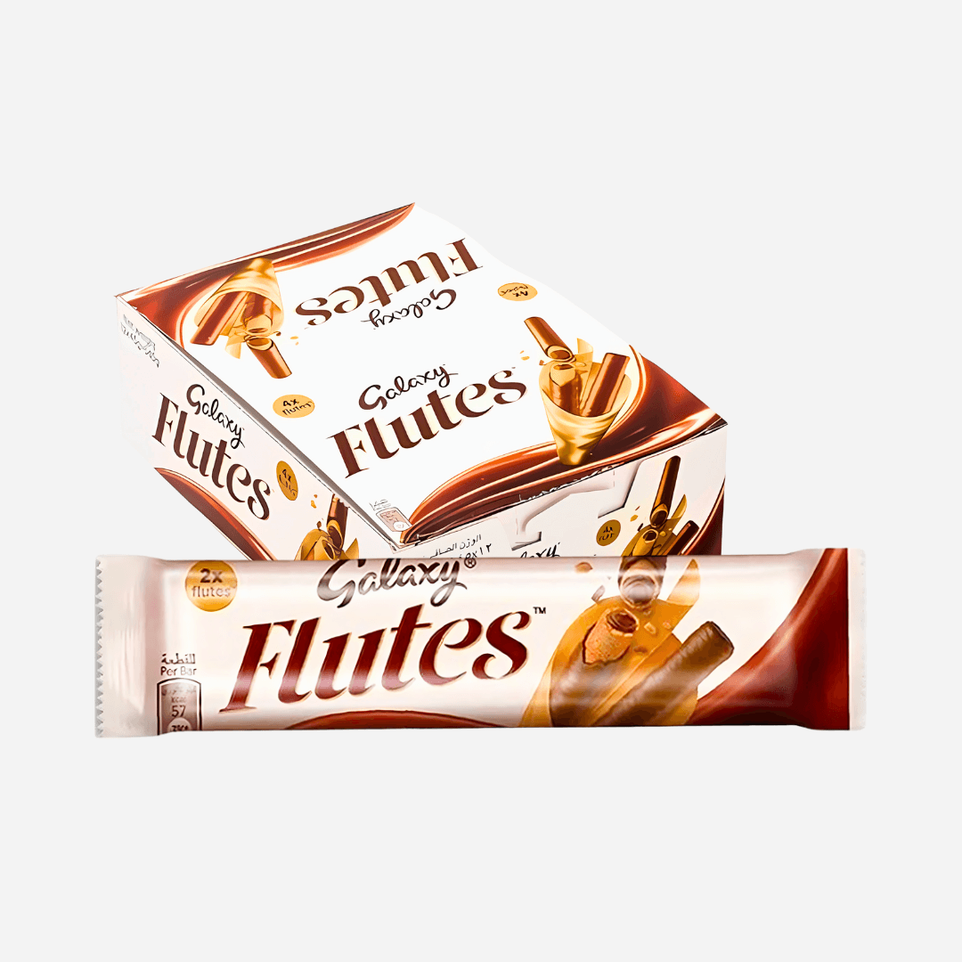 Shop Galaxy Milk Chocolate Crispy Flutes Dubai Import - (22.5g) - Case of 12
