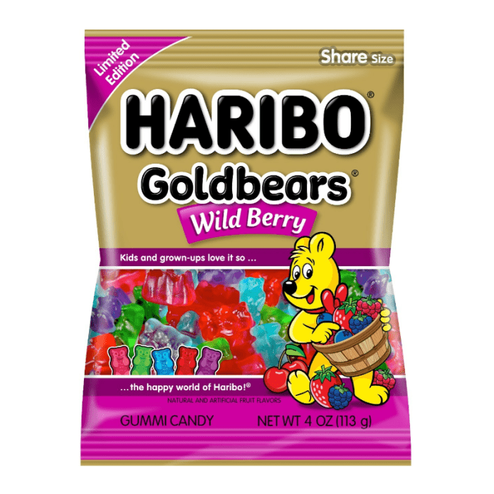 Shop Haribo Gold Bears Wildberry Peg Bag Clip - Strip 4oz (113g) - 