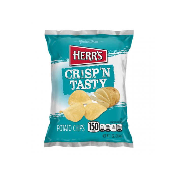 Shop Herr's Regular Crisp n Tasty Potato Chips USA - 1oz (28g) - 