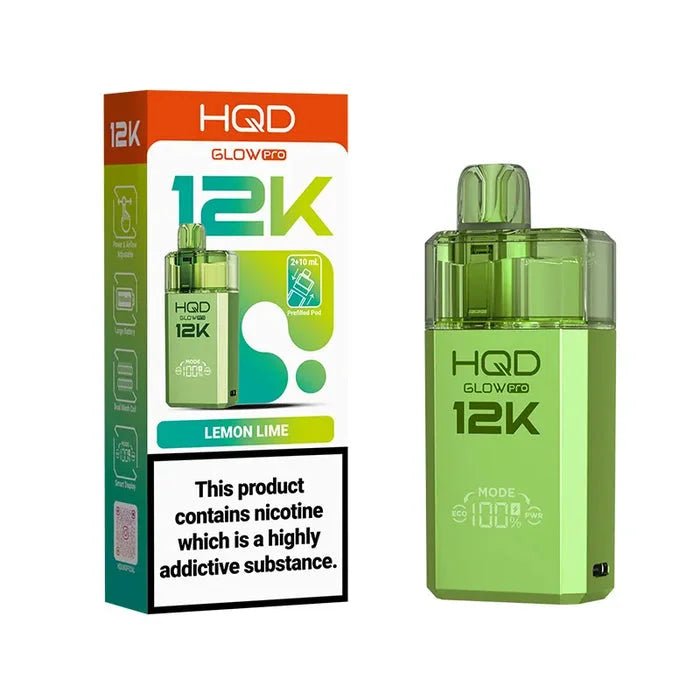 Shop HQD Glow Pro 12K Prefilled Pod Kit - Lemon Lime