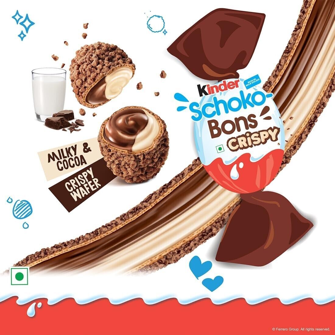 Shop Kinder Schoko Bons Crispy (67.2g) - Single