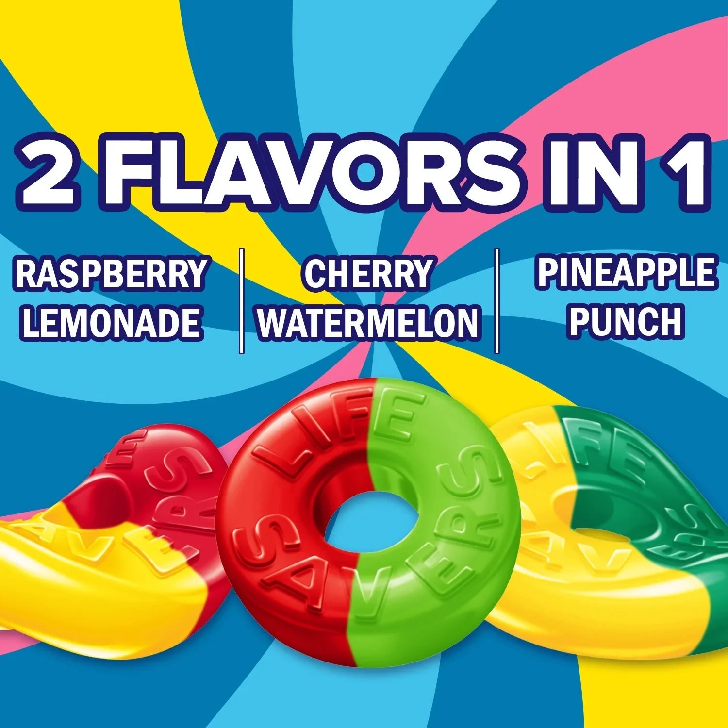Shop Life Savers Collisions Gummies 2 Flavours In 1 USA - 7oz (198g) - 