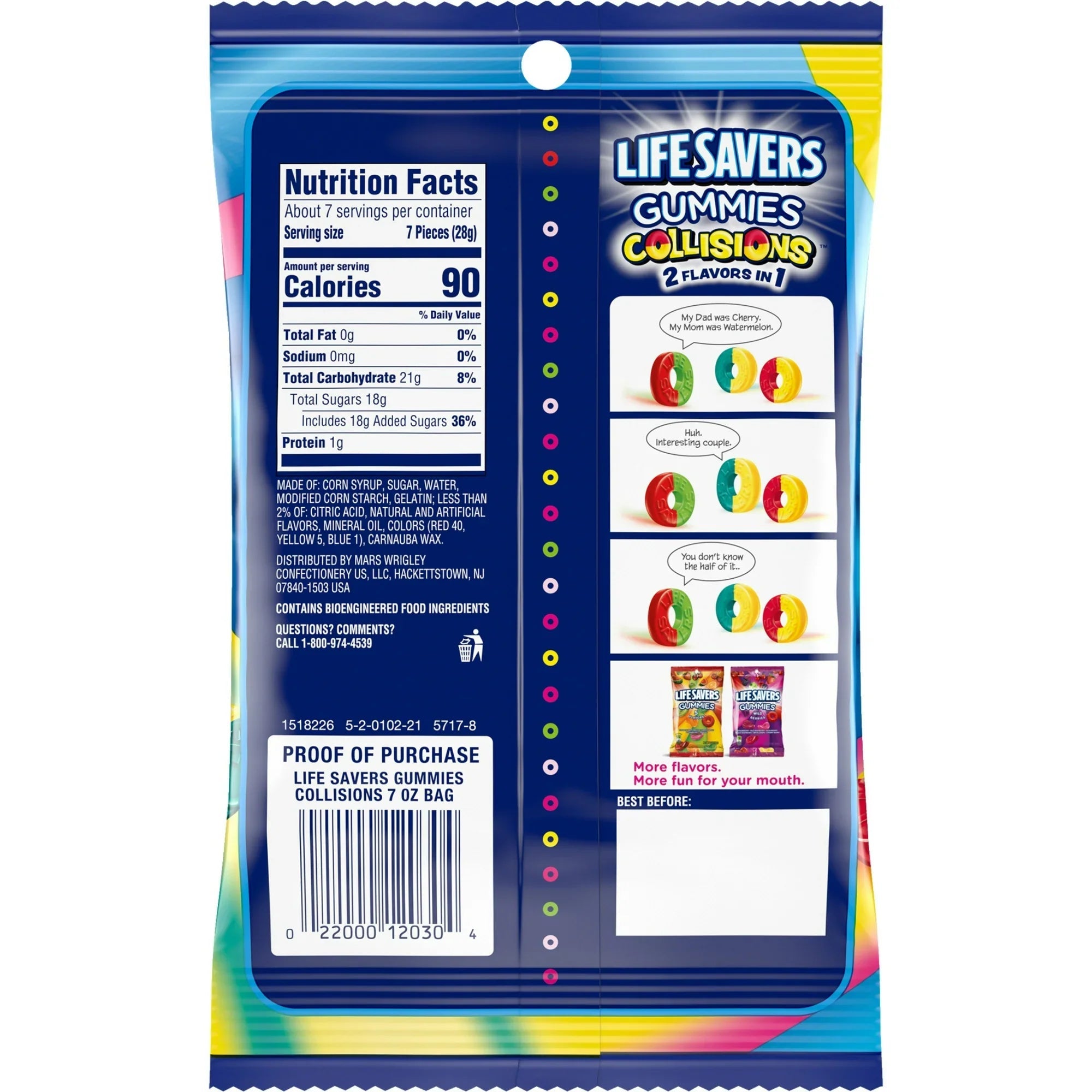 Shop Life Savers Collisions Gummies 2 Flavours In 1 USA - 7oz (198g) - 