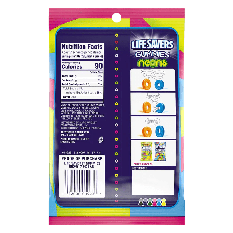 Shop Life Savers Neon Gummies USA - 7oz (198g) - 