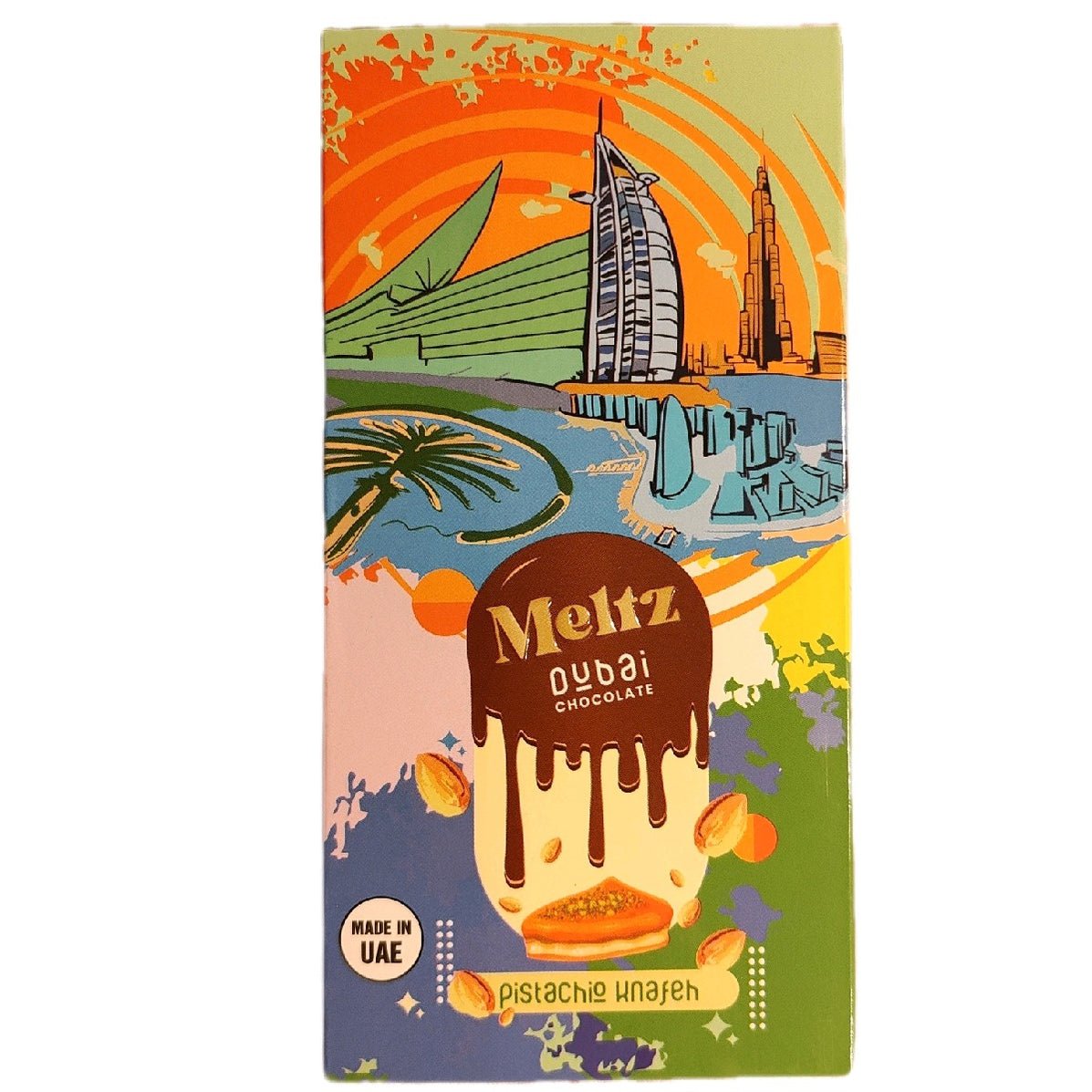 Shop Meltz Pistachio Dubai ORIGINAL Chocolate Bar 192g - Pistachio Knafeh (192g)