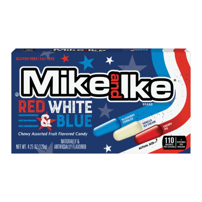 Shop Mike & Ike Red White & Blue Theater Box - 4.25oz (120g) - Single