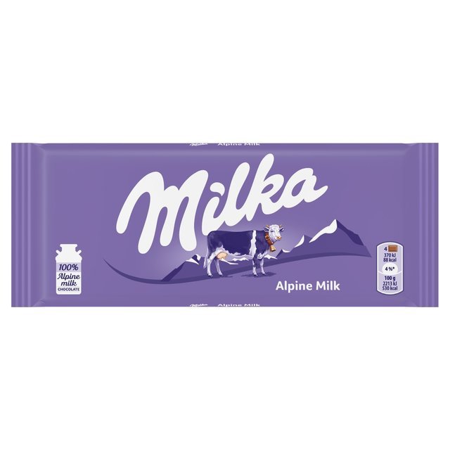Shop Milka Alpine Milk Chocolate Bar (100g) - Single