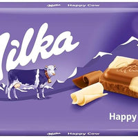 Shop Milka Happy Cows Milk and White Chocolate Bar (100g) - Single