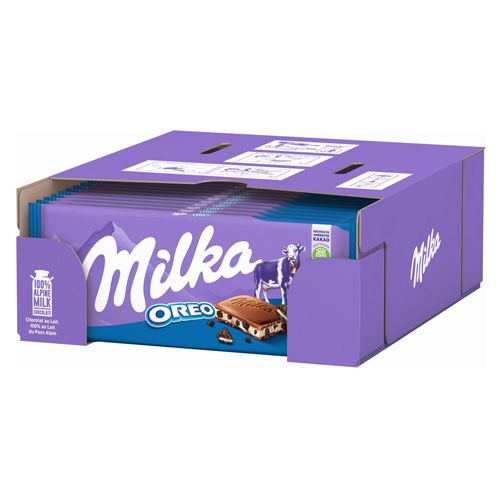 Shop Milka Oreo Chocolate Bar (100g) - Box of 22