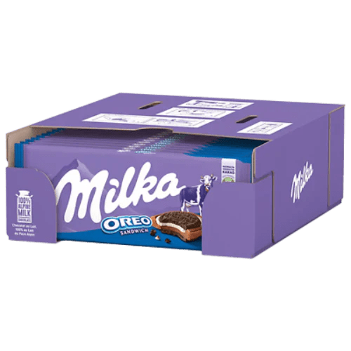 Shop Milka Oreo Sandwich Chocolate Bar (92g) - Box of 22