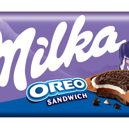 Shop Milka Oreo Sandwich Chocolate Bar (92g) - Single