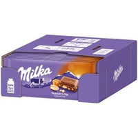 Shop Milka Peanut Crispy Caramel Chocolate Bar (90g) - Box of 22