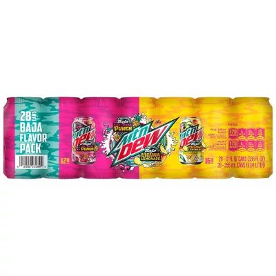 Shop Mountain Dew Baja Blast Tropics Variety Pack (355ml) 28 pack - 