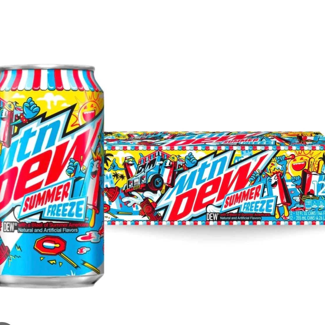 Shop Mountain Dew Limited Edition Summer Freeze (355ml) - 12 Pack