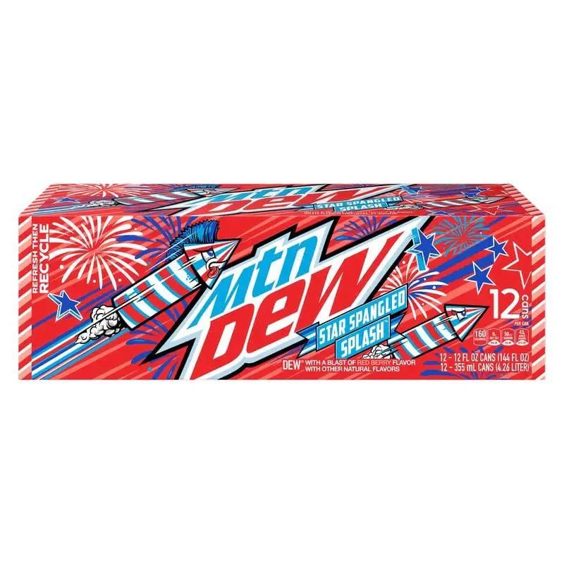 Shop Mountain Dew Star Spangled Splash (355ml) - 12 Pack