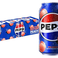 Shop Pepsi Peach Soda Limited Edition 12fl.oz (355ml) - 12 Pack