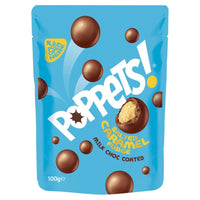 Shop Poppets Milk Chocolate Coated Salted Caramel Fudge Pouch - (100g) - Single Pouch