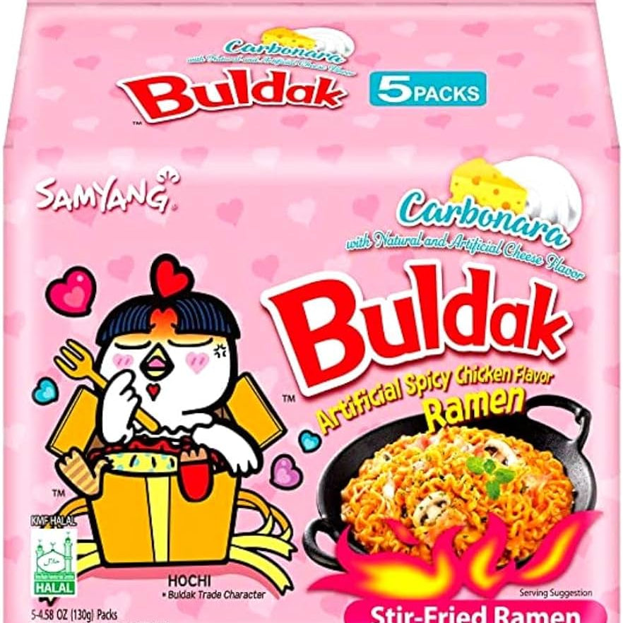 Shop Samyang Carbonara Hot Chicken Flavour Ramen - (130g) - Pack of 5