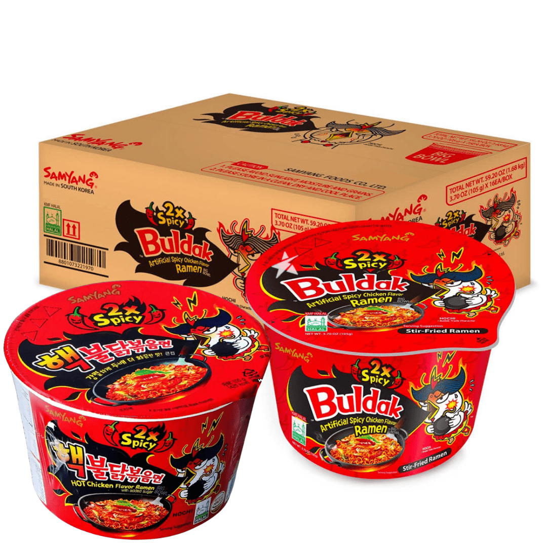 Shop Samyang Carbonara Hot Chicken Flavour Ramen 2 x Spicy Big Bowl - (110g) - Single Cup