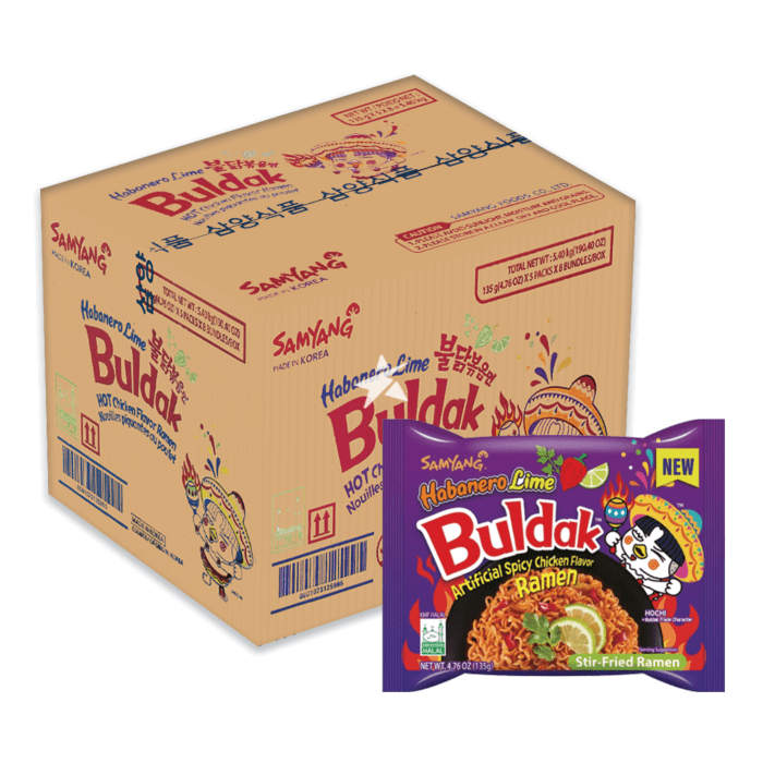 Shop Samyang Habanero Lime Hot Chicken Flavour Ramen - (135g) - Box of 40