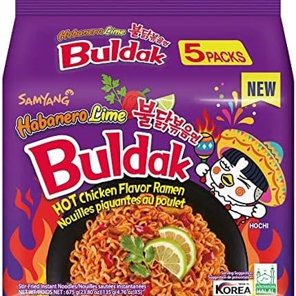Shop Samyang Habanero Lime Hot Chicken Flavour Ramen - (135g) - Pack of 5