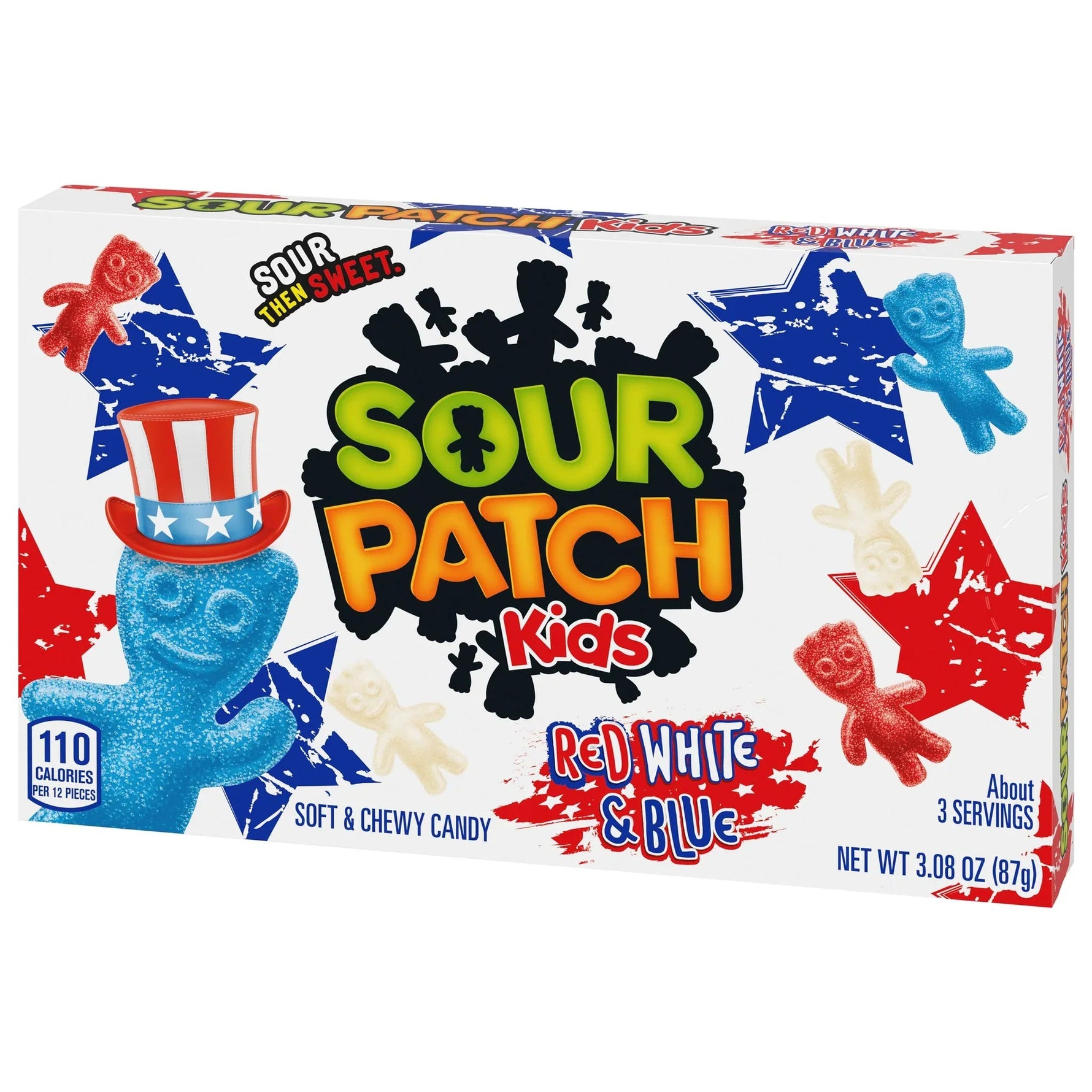 Shop Sour Patch Kids Red White & Blue Theatre Box 87g - Pack of 12 - 