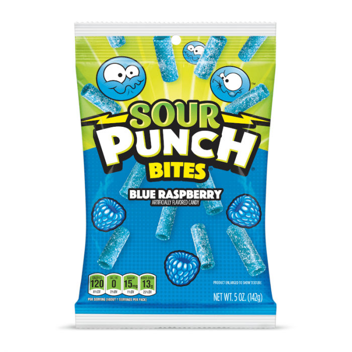 Shop Sour Punch Blue Raspberry Bites 5oz (142g) Halal - 