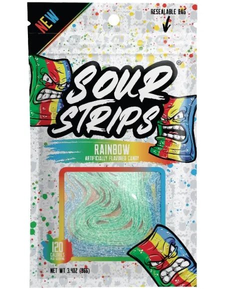Shop Sour Strips Rainbow Candy (96g) - 