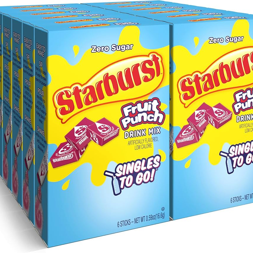 Shop Starburst Singles To Go Fruit Punch Sugar Free USA - 16.6g - Box Of 12