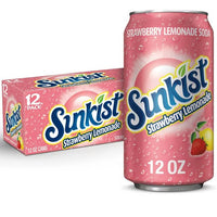 Shop Sunkist Strawberry Lemonade Flavour Soda USA - 12fl.oz (355ml) - 12 Pack