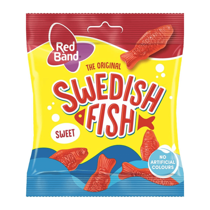 Shop Swedish Fish 100g Peg Bags - 