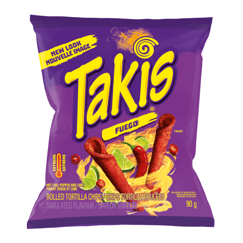 Shop Takis Fuego Rolled Tortilla Corn Chips (90g) - Pack of 18 - 