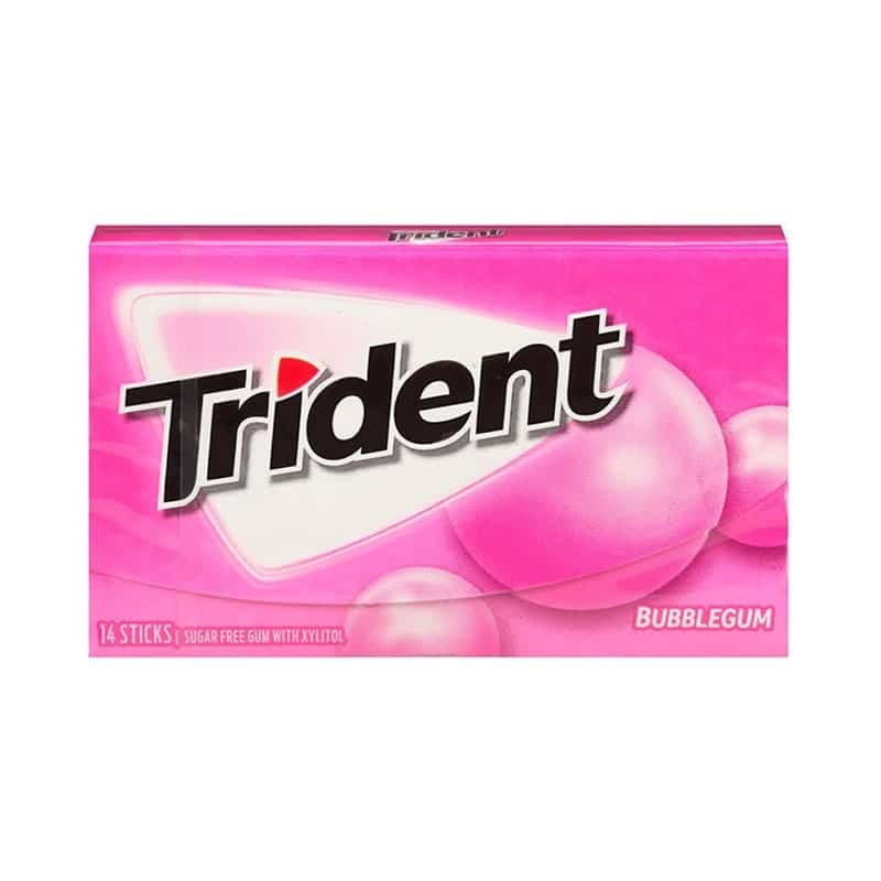 Shop Trident Bubblegum (14 pieces) - Single case