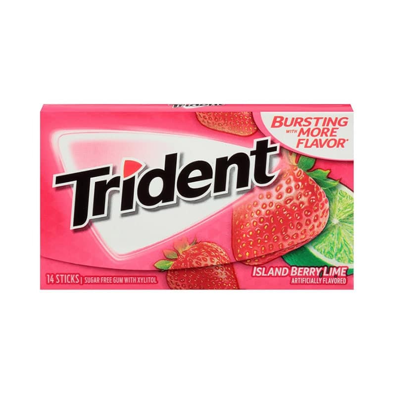 Shop Trident Island Berry Lime Gum (14 peices) - Single box